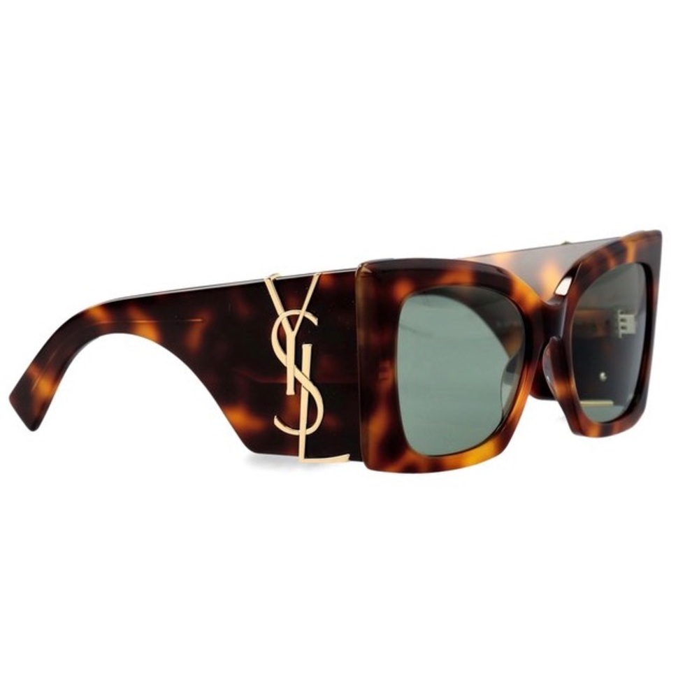 Saint Laurent Cat Eye Sunglasses New Season Black Brown Print - Picture 2 of 6